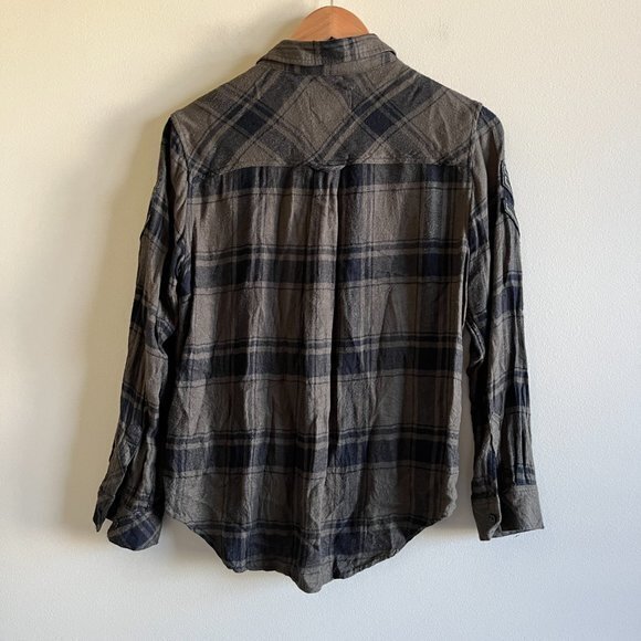 Rails Pepper Plaid Button Down Shirt Olive Black Top Womens Size‎ S - Picture 8 of 9